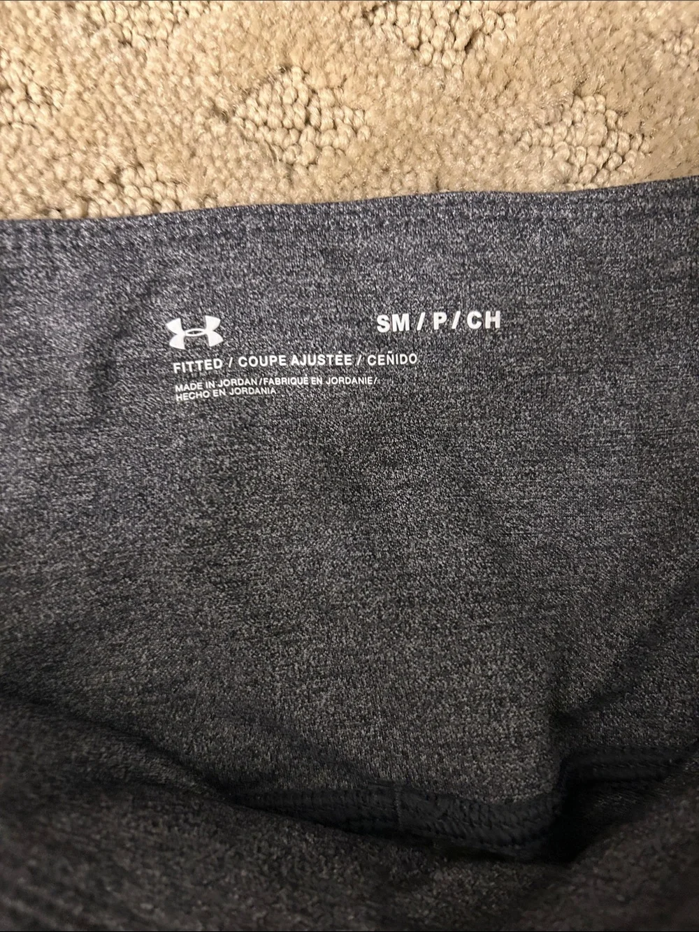 Under Armour Dark Heather Gray Leggings, Small
